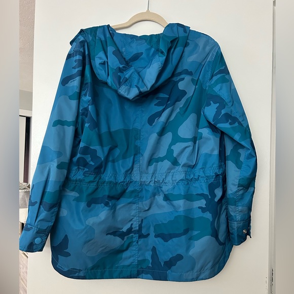 BLUE CAMOUFLAGE COACH RAIN JACKET - Picture 4 of 6